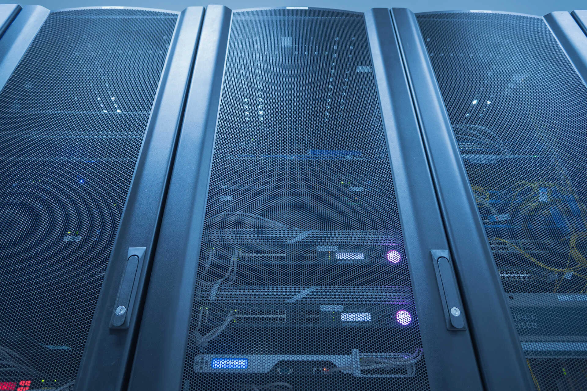 Server racks in a data center