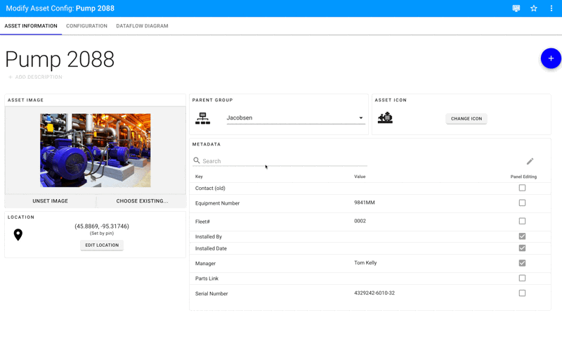 exosense metadata edit